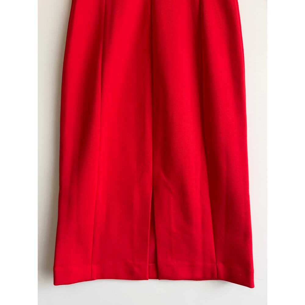 Spanx Ponte Low-Back Long Sleeve Midi Dress Red Small Office Career Professional - Picture 12 of 16